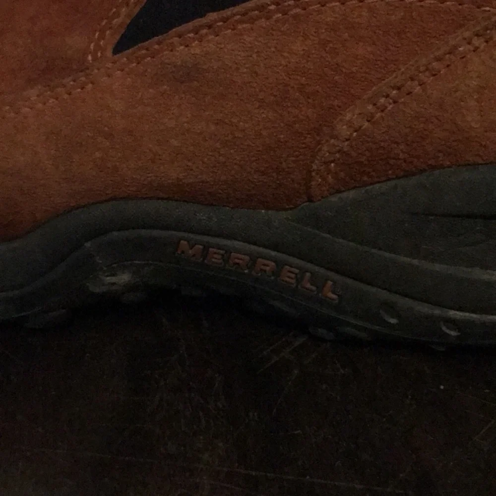 Merrell Slip-On Orange Brown Suede Winter Boots